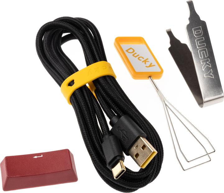 Actual product image Ducky Origin Gaming Keyboard, Cherry MX-Silent-Red (US) (USA, Cable)