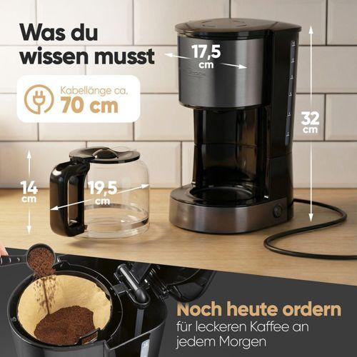 Immagine prodotto Proficook Kaffeemaschine PC-KA 1330, 1,5L, 12-14 Tassen, Edelstahlfront, 800W