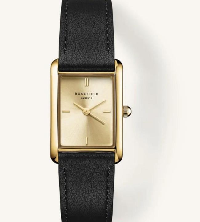 Immagine prodotto Rosefield - Heirloom Modern Champagne Dial Gold Black Leather HCBLG-H07 (Orologio da polso analogico, 23.50 mm)