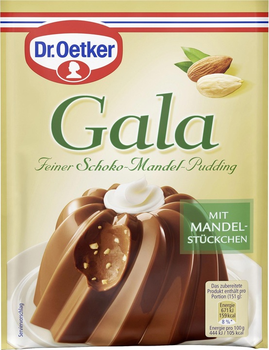 Produktbild Dr. Oetker Puddingpulver Gala, Mandel-Schokolade (110 g)