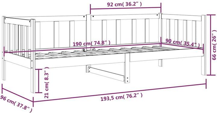 Actual product image vidaXL Tagesbett (90 x 190 cm)