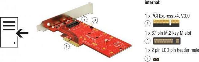 Actual product image Delock PCI-Express-x4 controller, NVMe sup.
