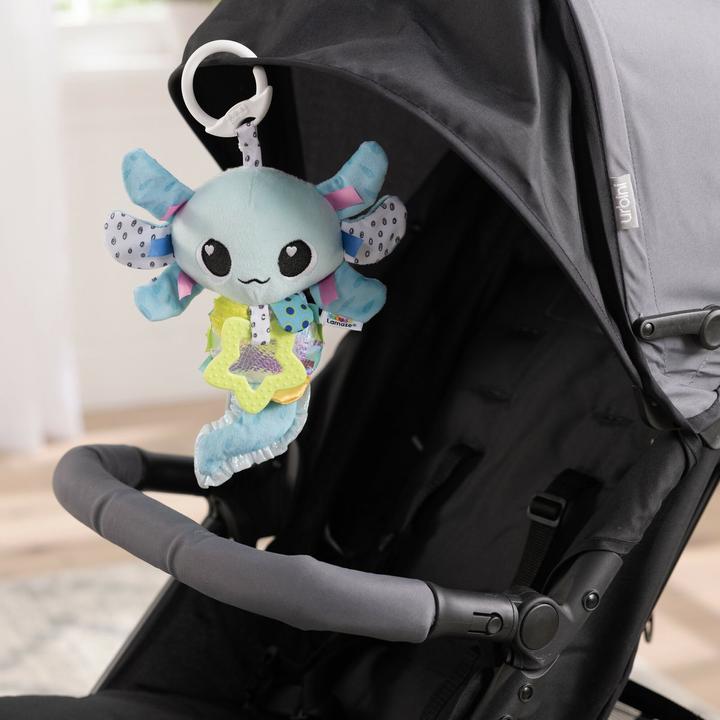 Actual product image Tomy LAMAZE Alise the Axolotl - Clip and Go Baby Pram Toys - Sensory Toys for Babies - Early Learning Bab
