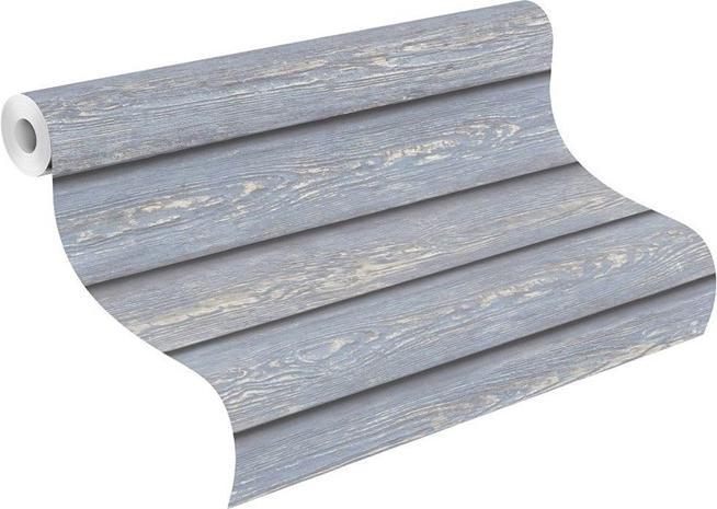Rasch Non-woven wallpaper 480535 Salsa wood-effect blue