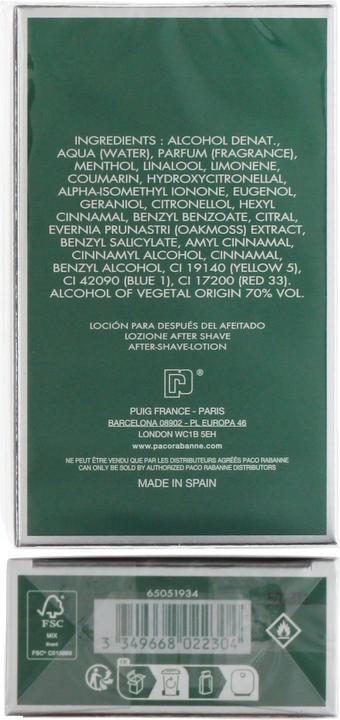 Immagine prodotto Paco Rabanne R (Lozione dopobarba, 100 ml)