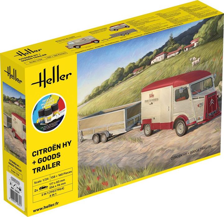 Actual product image Heller STARTER KIT Citroen HY + Goods Trailer
