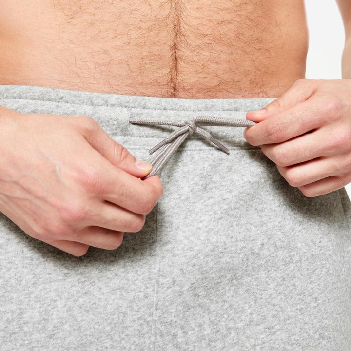 Actual product image Domyos Men's warm jogging trousers - 100 grey