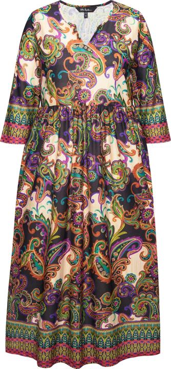 Produktbild Ulla Popken Jersey-Maxikleid, A-Linie, CottonTouch, Alloverdruck (54)