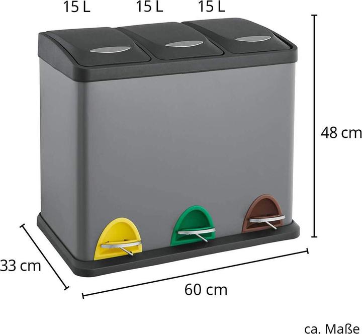 Actual product image Svita TC3X15 Pedal bin (45 l)