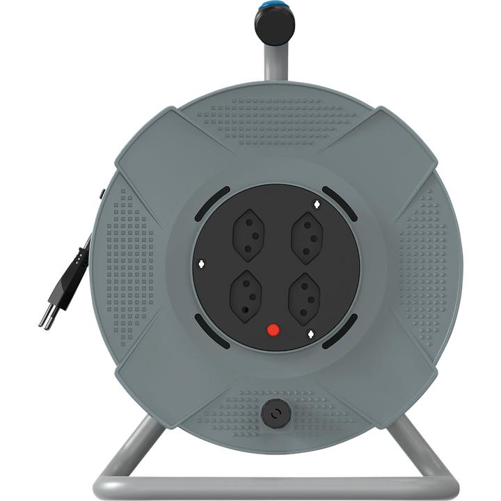 Actual product image Steffen Kunststoff Kabelrolle mit Griff 4xT13 Td 3x1mm² 40m grau/schwarz (40 m, 1 mm²)