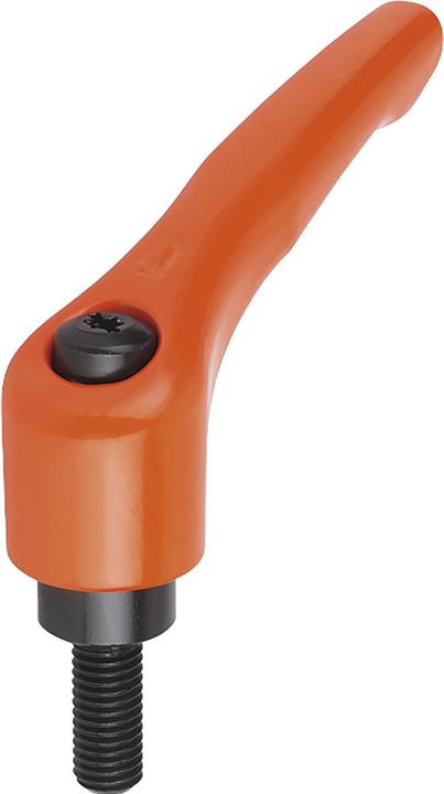 Produktbild Kipp Klipp Klemmhebel (Klemmgriff) mit Gewindestift Spannhebel M 10 x 60 mm orange (60 mm)