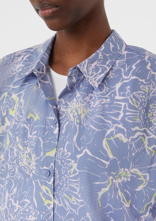 Produktbild Comma Bluse Hemdbluse mit All-over-Print und weitem 3/4-Arm (44)