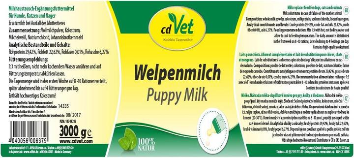 Actual product image cdVet Puppy milk (Puppy + kitten, 1 pcs., 750 g)