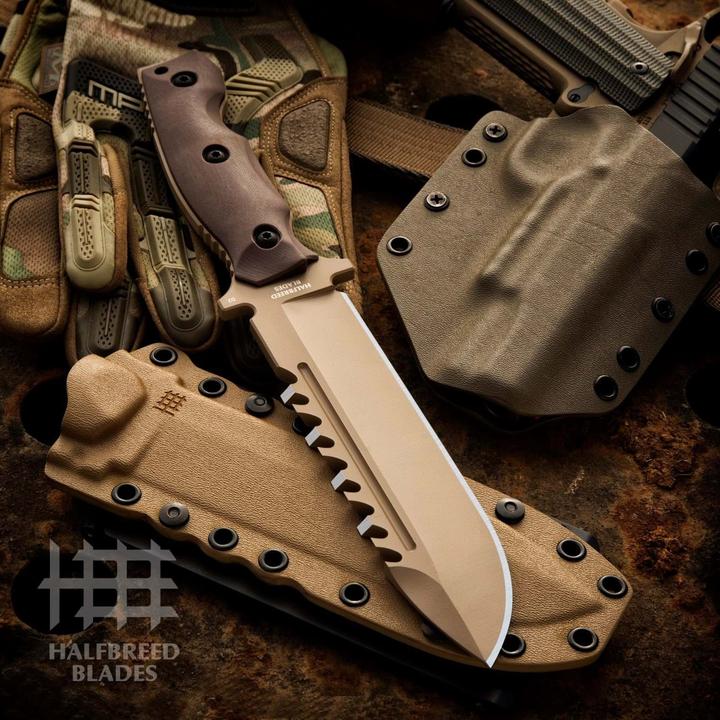 Halfbreed Blades Large Survival Knife, Spear Point (17.50 cm)