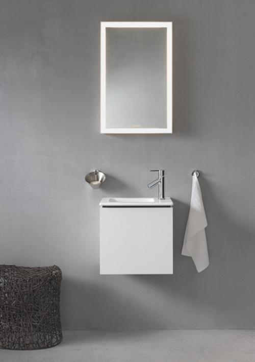 Actual product image Duravit Hand-rinse basin ME by Starck o ÜL m HLB 430x300mm 1 tap hole white WG (300 mm, 430 mm)