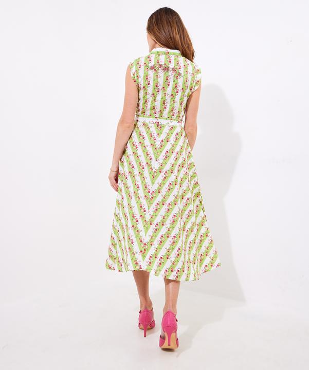 Actual product image Joe Browns Stripe Rose Tie-Waist Dress (36)