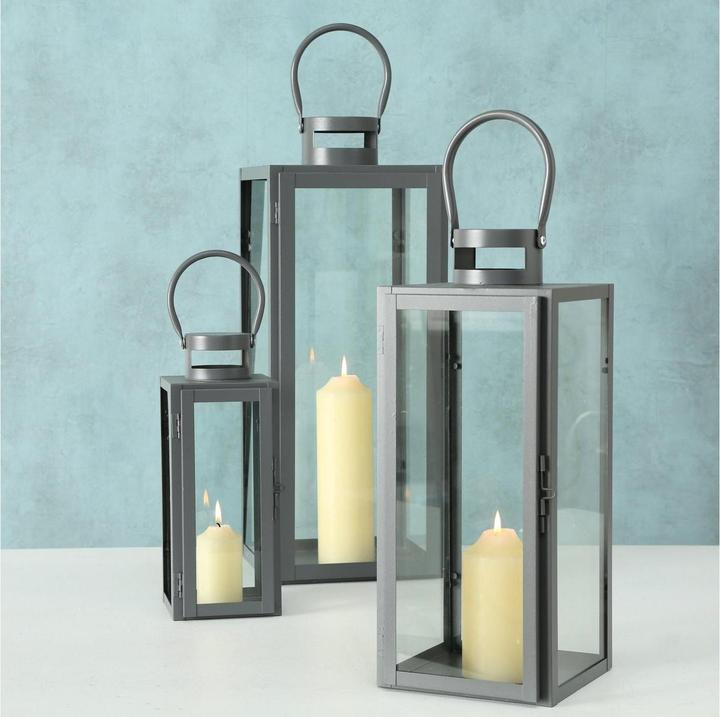 Produktbild Boltze Home Boltze Laterne Arana 3-teilig, Anthrazit/Transparent