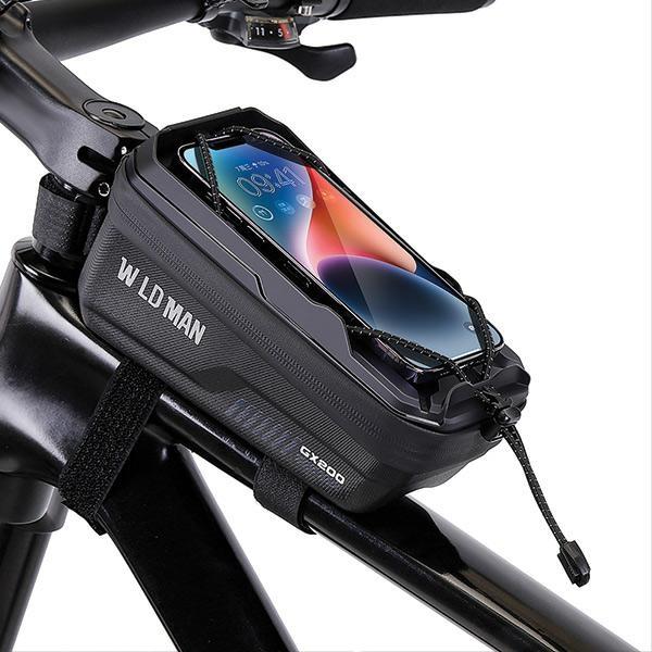 Wildman Etui/sakwa na ramę roweru GX200 uchwyt rowerowy czarna/nero, Supporto per smartphone, Nero