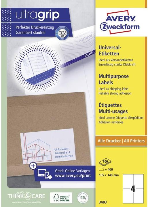 Produktbild Avery Universal-Etiketten 3483