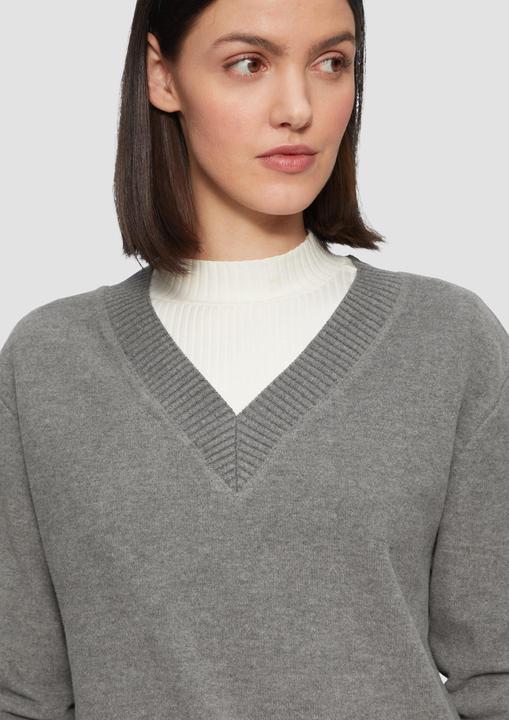 Actual product image S.Oliver Sweatshirt Weiches Sweatshirt mit V-Ausschnitt (38)