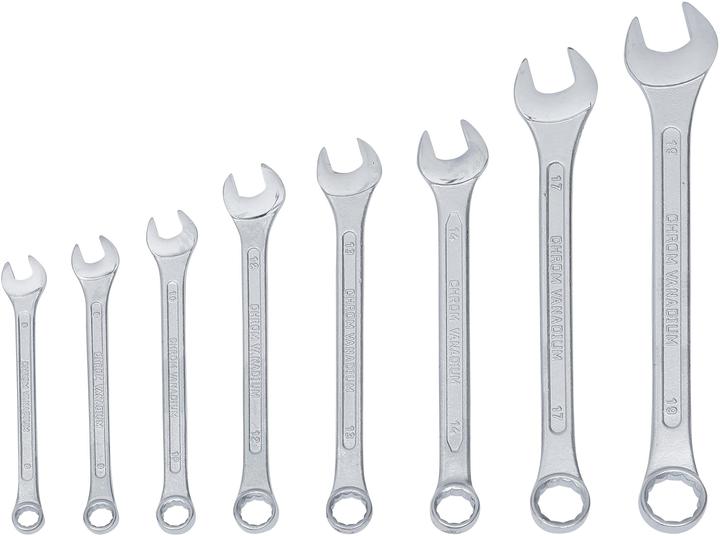 Produktbild BGS Maul-Ringschlüssel-Satz SW 8 - 19 mm 8-tlg. (19 mm, 12 mm, 14 mm, 16 mm, 10  mm, 18 mm, 17 mm, 11 mm, 15 mm, 8 mm, 9 mm, 13 mm)