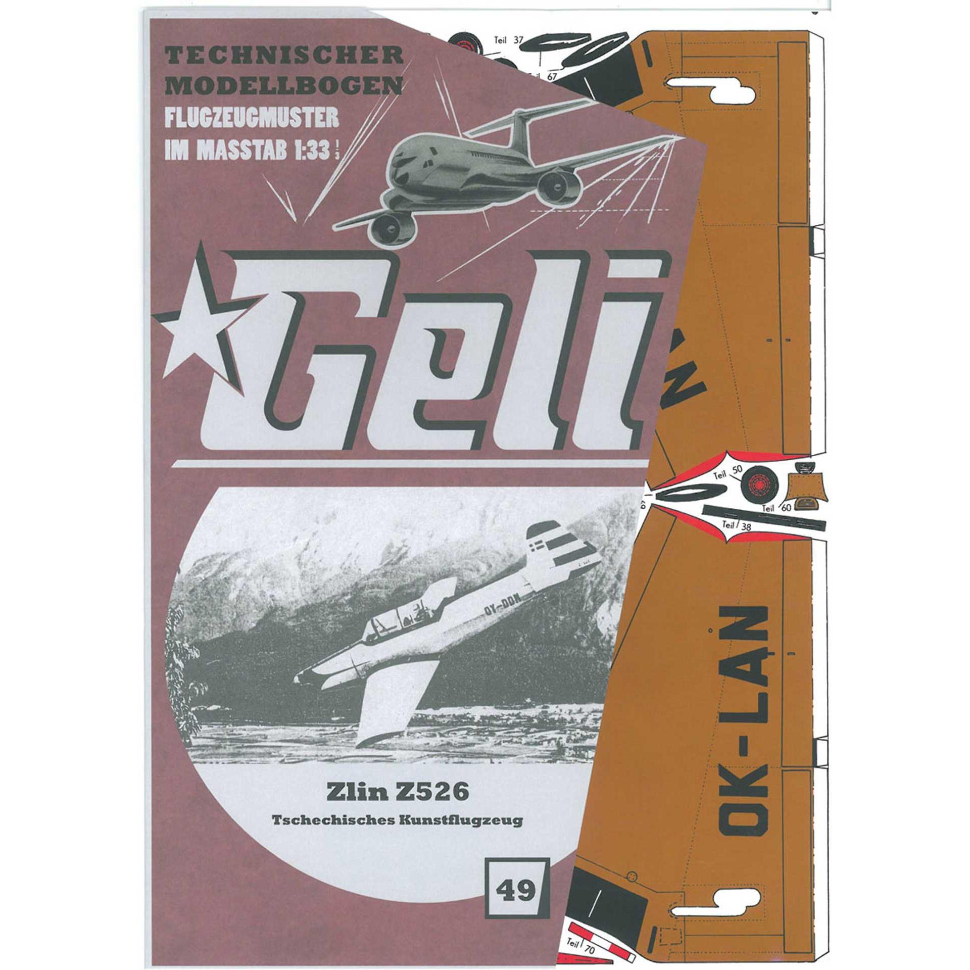 Geli zlin kartonmodell (Kunstflug)
