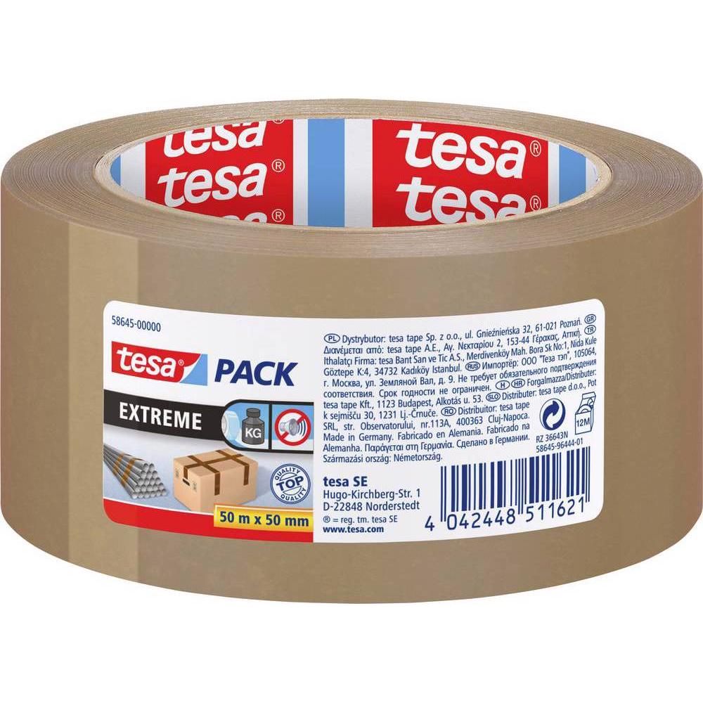 tesa, Klebeband, tesapack EXTREME Paketklebeband - besonders klebstark und reissfest (50 mm)