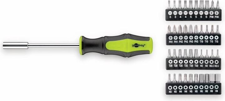 Immagine prodotto Goobay 74005 Set di cacciaviti a mano Cacciavite di precisione (Fessura croce Phillipps (PH), Torx (TX), Fattucchiera)