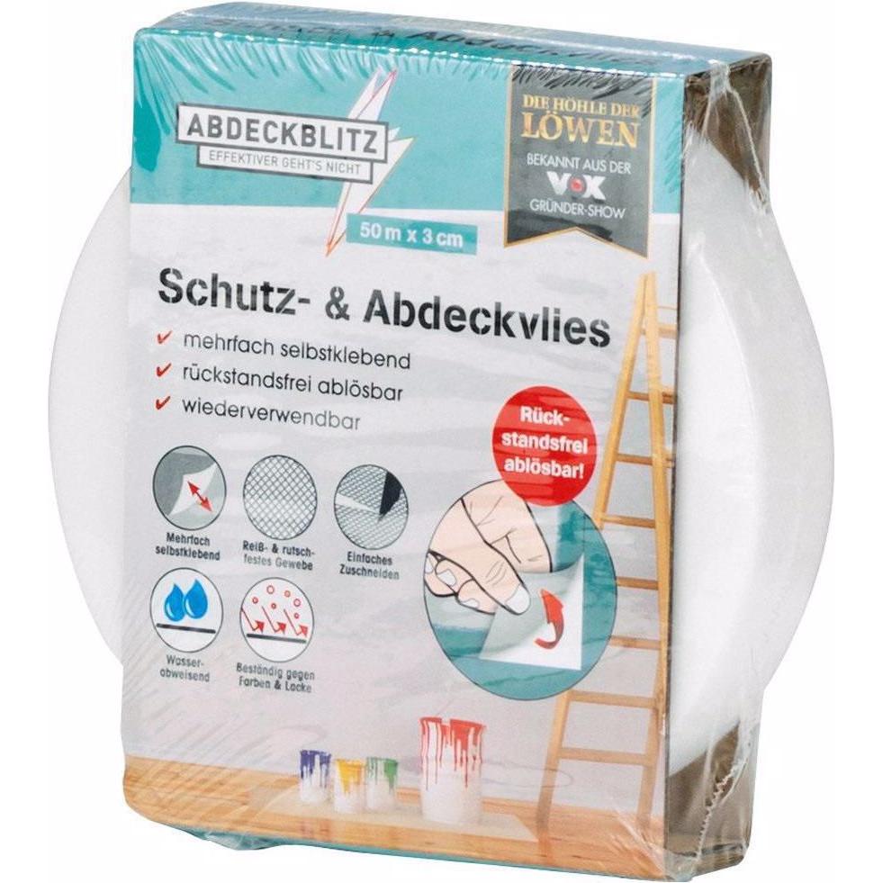 Thumbnail - Abdeckblitz, Klebeband, Schutzvlies 3 cm x 50 m, Transparent (30 mm)