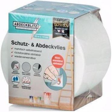 Abdeckblitz, Klebeband, Schutzvlies 10 cm x 50 m, Transparent (100 mm)