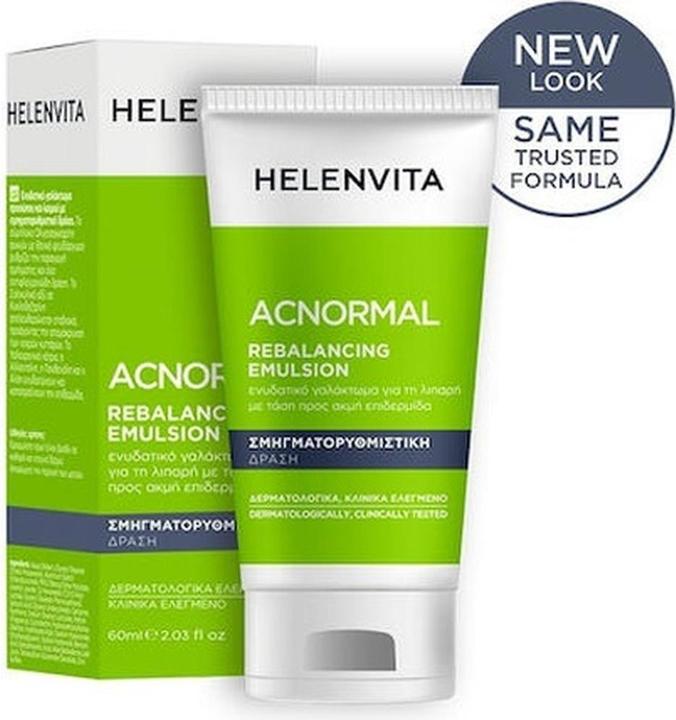 Actual product image Helenvita Acnormal Rebalancing Emulsion - Moisturizing Cream For Acne-Prone Skin, 60ml (60 ml, Face toner)
