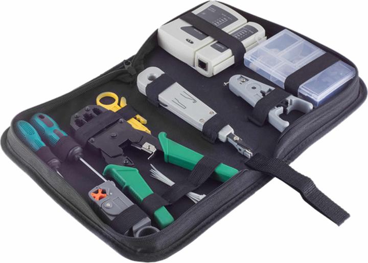 Immagine prodotto Shiverpeaks S/CONN set di strumenti per la massima connettività, rete, 10 pezzi, con borsa (Attrezzi)