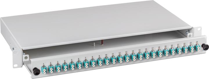 Produktbild EFB Elektronik Spleissbox LC 50/125µ OM3 ausziehbar, 48 Pigtails abgesetzt /24 Kupplungen Hersteller: