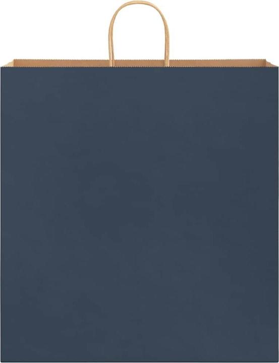 Produktbild vidaXL Kraftpapiertüten 250 Stk. mit Henkel Blau 45x17x48 cm Papiertüte (250x)