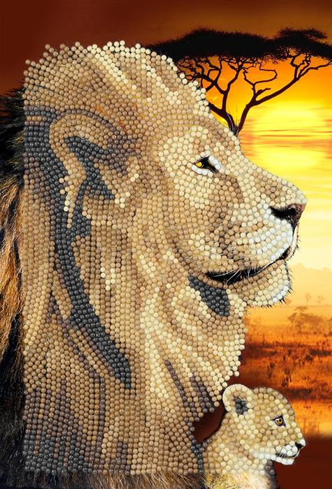 Produktbild Craft Buddy Löwen der Savannah, Crystal Art Notizbuch