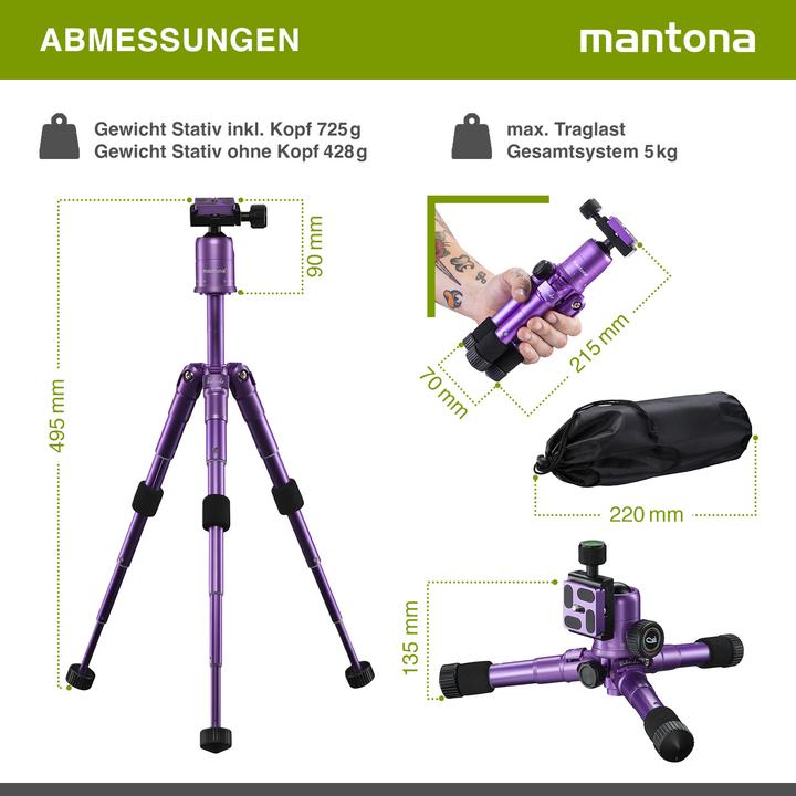 Actual product image mantona kaleido mini light purple metallic (Metal)