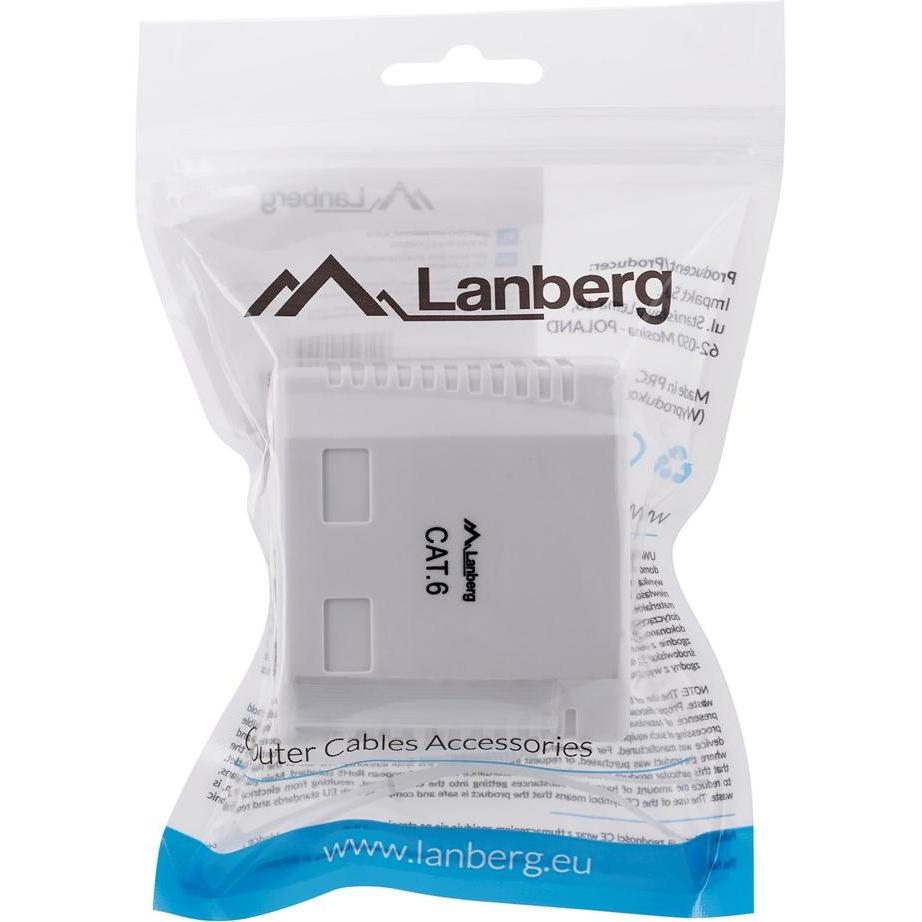 Thumbnail - Lanberg OU6-0002-W Steckdose RJ-45 Weiss, Netzwerk Zubehör