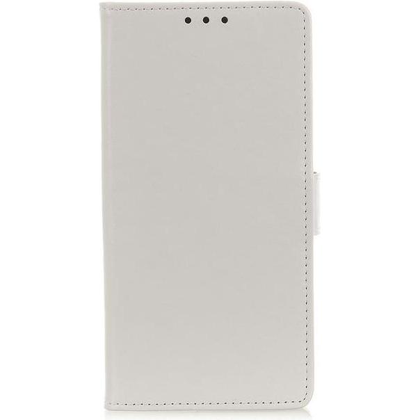 MU Classic Crazy Horse Leder Bookcover Series (Xiaomi Mi 10T Lite), Smartphone Hülle, Weiss