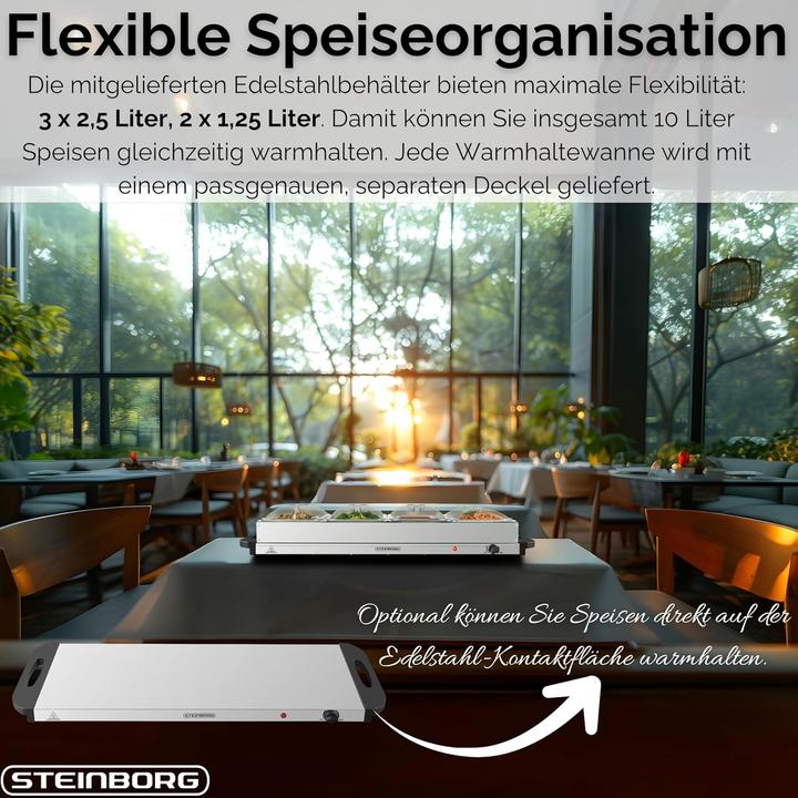 Immagine prodotto Steinborg Buffetwärmer mit 5 Speisebehältern