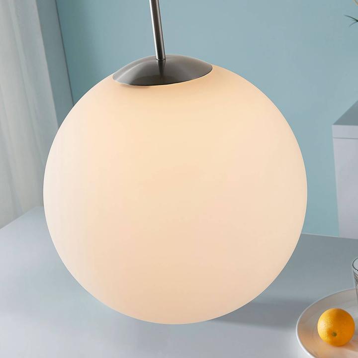 Produktbild Lindby Marike Pendelleuchte Ø35 Opal/Nickel (E27)