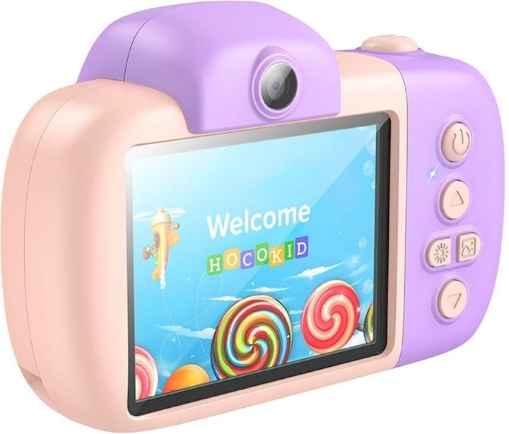Hoco Headphone with microphone digital kids camera DV201 pink