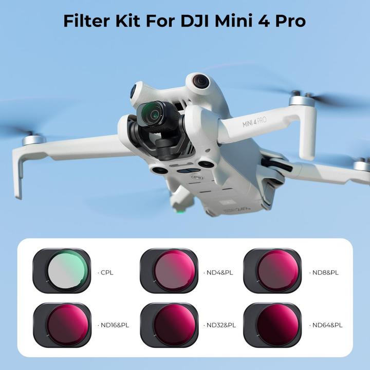 Actual product image K&F Concept 6pcs Filter Kit (Drone filters, DJI Mini 4 Pro)