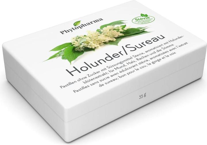 Actual product image Phytopharma Holunderblüten Pastillen (40 Piece, Pastilles, 55 g)