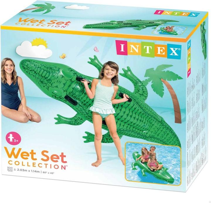 Produktbild Intex Aufblasbare Schwimmhilfe Krokodil 203 x 30 x 114 cm (6 Stück)