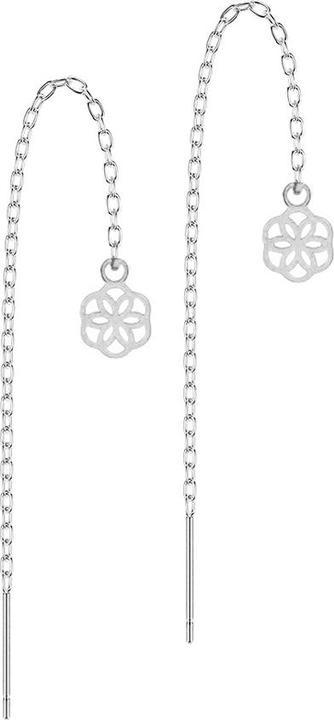 Immagine prodotto Star Piercing Ohrstecker silber freifallende Kette Blume des Lebens (senza ottone, Acciaio chirurgico 316L)