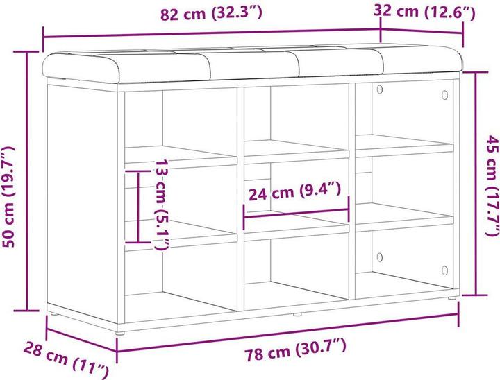 Produktbild vidaXL Eingangsbereich Sitzmöbel (32 cm)
