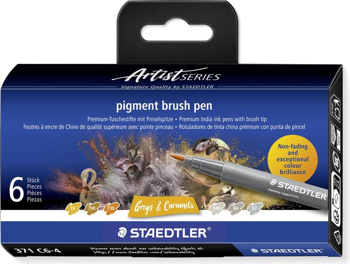 Produktbild Staedtler Fasermaler mit Pinselspitze (6x)