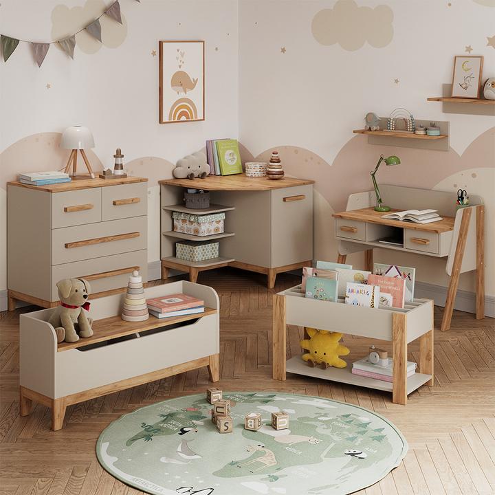 Actual product image Vicco Changing table Malia, Cashmere/Artisan, 108 x 98 cm with 2 drawers