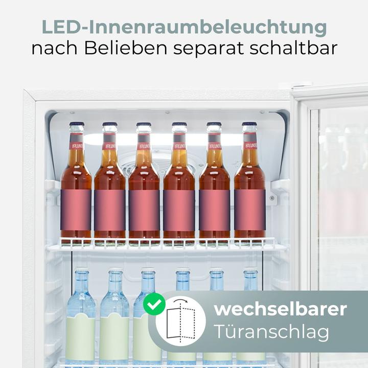 Image du produit Bomann KSG 7292 weiss Glastürkühlschrank 143cm (235 l)