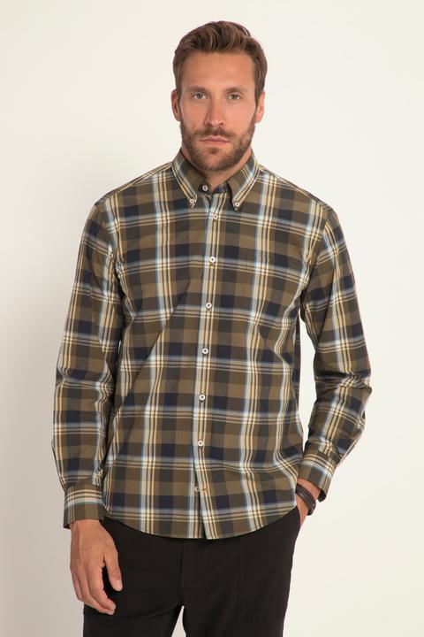 Produktbild JP1880 Karohemd, Langarm, Buttondown-Kragen, Modern Fit (XXL)